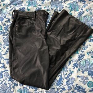 Veronica, Beard, Beverly, skinny flair, high-rise, Black Vegan Leather Pants